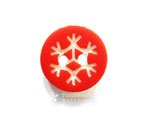 Button, Snowflake, red and white