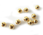 Plastic Beads, Gold 10mm