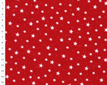 Cotton fabric CZL Red, Stars