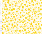 Cotton fabric CZL White, Yellow Garden