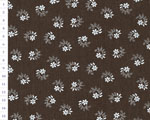 Cotton fabric KD Brown, Flowers