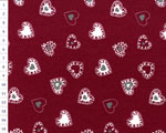 Cotton fabric Christmas KD Red, Hearts
