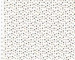 Cotton fabric OAP White, Irregular Grey and Sand Dots