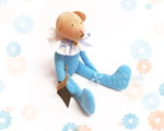 Teddy Bear, Turquoise, Textile Toy