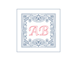 Quilt or embroidery pattern, Monogram