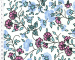 Cotton Fabric SRK Sultan Flower - blue