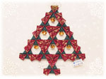 Vianočný stromček, Origami / Zeleno - červený