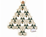 Vianočný stromček, Origami / Zeleno - biely