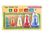 Bias Tape Makers, Set 6, 9, 12, 18 and 25mm