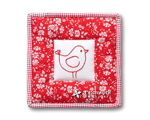 Potholder with a Bird - Red R