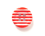 Button, striped, red and white