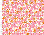 Cotton fabric CZL Pink, Flowers