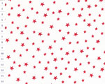 Cotton fabric Christmas CZL White, Red Starlets