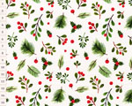 Bavlnená látka Christmas OAP White, Twigs