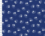 Cotton fabric KD Blue, Flowers