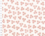 Cotton fabric KD Old Rose Flowers on White