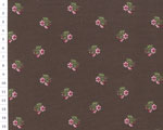 Cotton fabric OAP Brown, Country Flowers