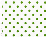 Cotton Fabric SRK White, green circles