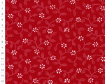 Cotton fabric CZL Red, Rustic Flowers