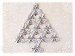 Vianočný stromček, Origami / Sivo - biely