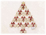 Vianočný stromček, Origami / Červeno - biely