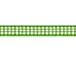Ribbon 10mm, Checkered, Green