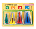 Bias Tape Makers, Set 6, 12, 18 and 25mm