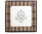 Pillowcase, Christmas-tree, Brown and blue
