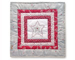 Pillowcase, Red and grey Christmas star, Tree needles